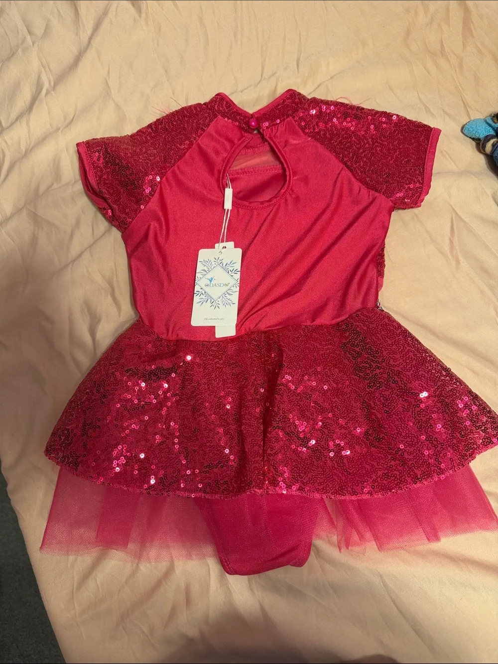 Girls Pink Sequin Tutu Dance Costume